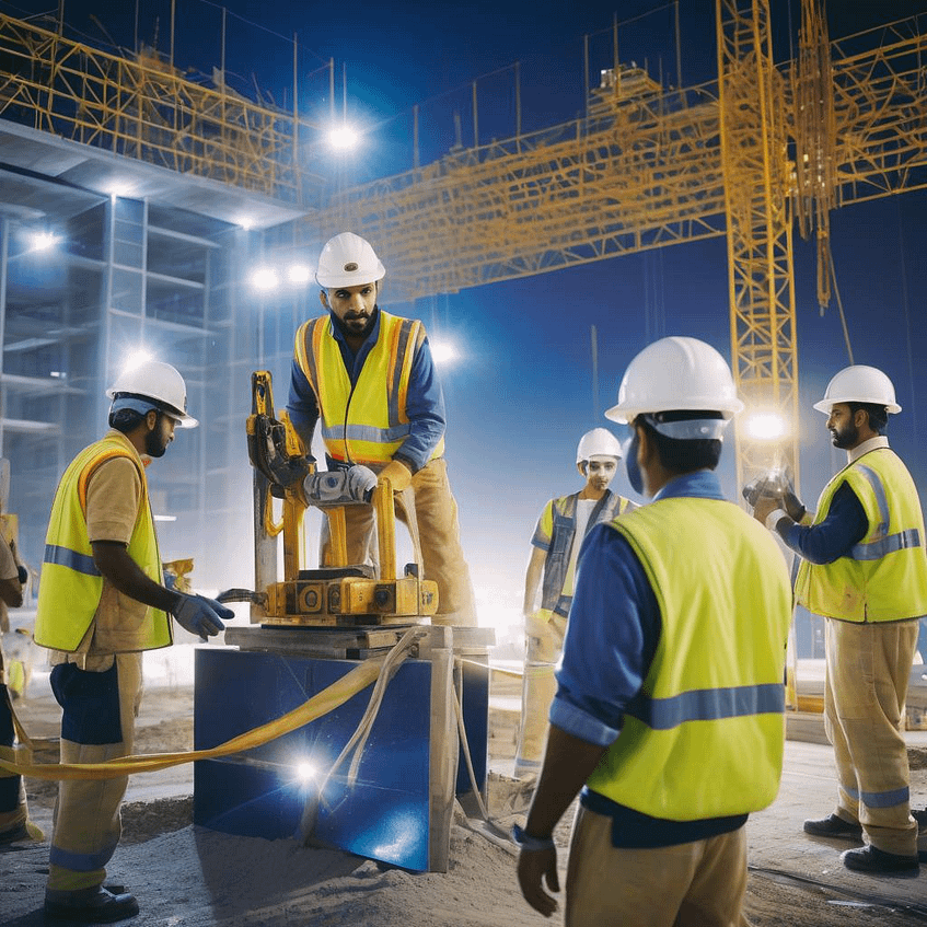 South Asian construction workers on-site in the Middle East contributing to infrastructure projects-2